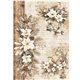 Papier de riz Ciao Bella A4 White Poinsettia