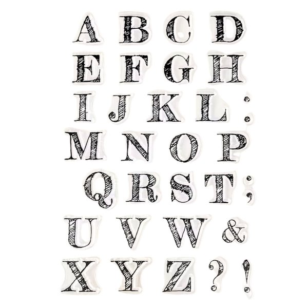 Tampon clear pour DIY maison alphabet