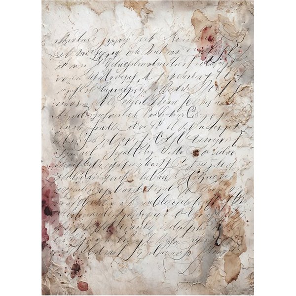 Papier de riz A4 vieille page d'écriture