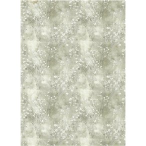 Papier de riz A4 fond de mini fleurs blanches
