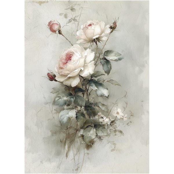 Papier de riz A3 magnifiques roses