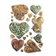 Moule silicone Stamperia A5 Alice in Christmas simple hearts