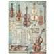 Papier de riz Stamperia Symphony violons A4