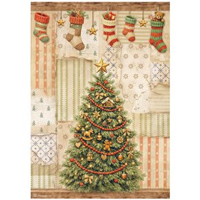 Papier de riz Stamperia Silent Night Christmas tree A4