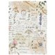 Papier de riz Stamperia Baby Flowers and Poems flowers and writings A4