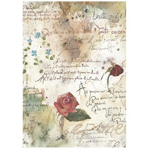 Papier de riz Stamperia Flowers and Poems pattern A4