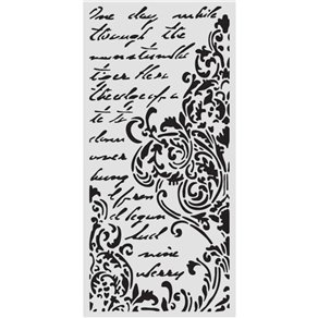 Pochoir Stamperia Secret Diary Frieze with lettering 12x25cm