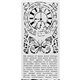Pochoir Stamperia Gardens of Time clock and butterfly 12x25cm