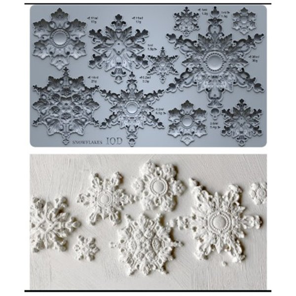 Moule silicone IOD Noël Etoiles Snowflakes 15x25cm