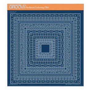 Groovi gabarit parchemin Carrés imbriqués 21x21cm