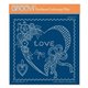 Groovi gabarit parchemin Coeur floral 15x15cm DIMENSIONS A VERIFIER
