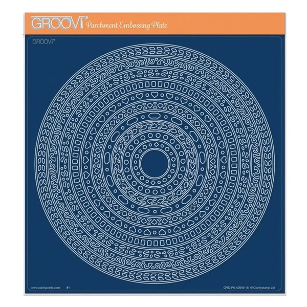 Groovi gabarit parchemin Cercle imbriqués 21x21cm