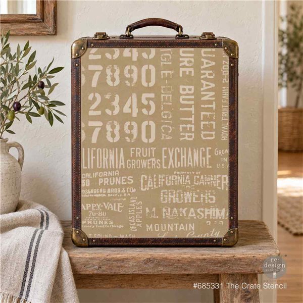Papier fibre découpage The Crate Stencil Redesign A3
