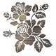 Pochoir fleurs à peindre 20x20cm 2 roses et boutons