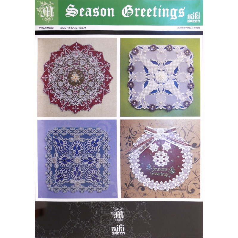 Patrons Miki Green modèle Pergamano Noël saisons de voeux pattern 1