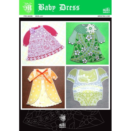 Patrons Miki Green modèle Pergamano robes de bébé pattern 8