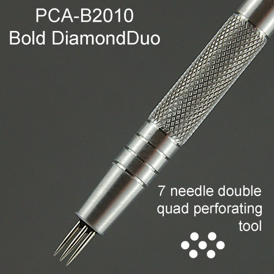 Outil de perforation diamant double 7 pointes épaisses ParchCraft Australia Outil de perforation diamant double 7 pointes épaisses ParchCraft Australia