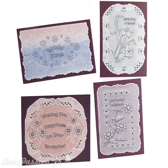 Patrons dentelle de papier PCA Pauline Loweth monochrome collection Patrons dentelle de papier PCA Pauline Loweth monochrome collection