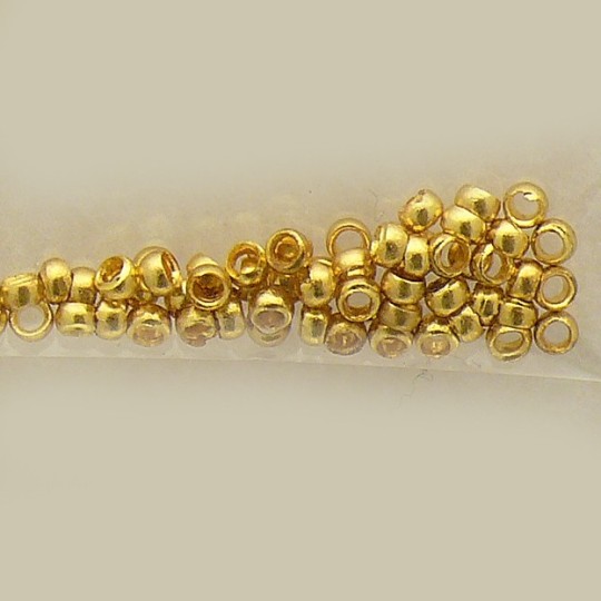 Apprêt Perles à écraser doré 2mm Apprêt Perles à écraser doré 2mm