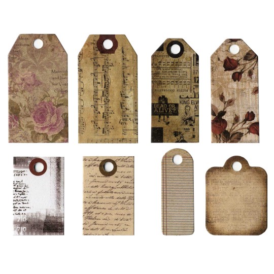Etiquettes en papier imprimées vintage vendues par 24 Etiquettes en papier imprimées vintage vendues par 24