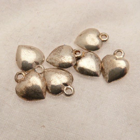 Perle métal coeur argent pendentif Perle métal coeur argent pendentif