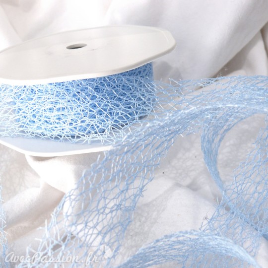 Ruban tissu bleu 3cmx10m crispy Rouleau Ruban tissu bleu 3cmx10m crispy Rouleau