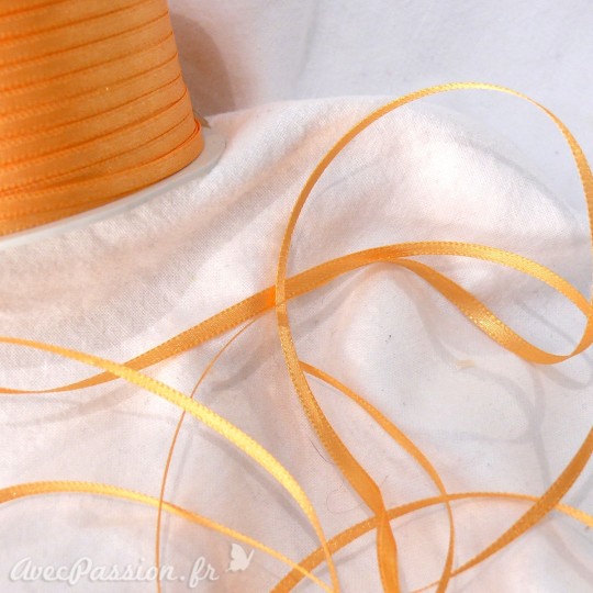 Ruban satin uni orange 3mmx50m Rouleau Ruban satin uni orange 3mmx50m Rouleau
