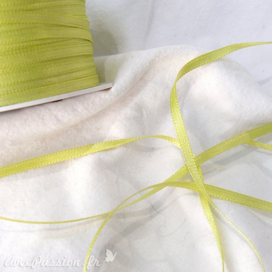 Ruban satin uni vert anis 3mmx50m Rouleau Ruban satin uni vert anis 3mmx50m Rouleau