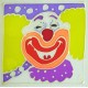 Carte postale soie clown