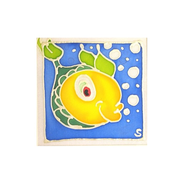 Carte postale soie poisson