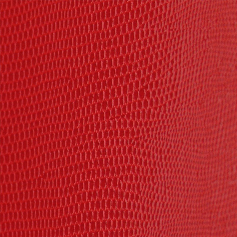 papier-skivertex-cuir-lezard-rouge-vif-cartonnage-meuble-carton