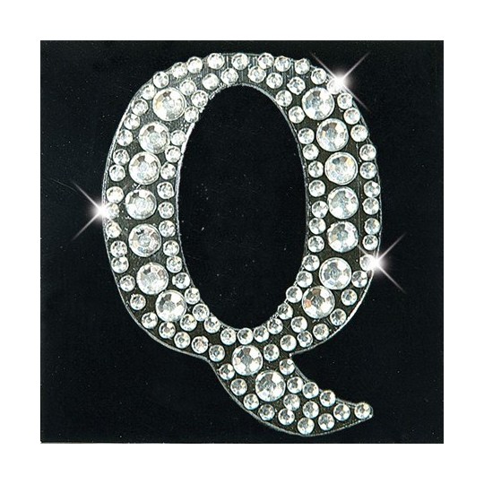 Strass autocollant sticker lettre Q Strass autocollant sticker lettre Q