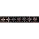 Strass autocollant sticker bordure fleurs 3x24cm