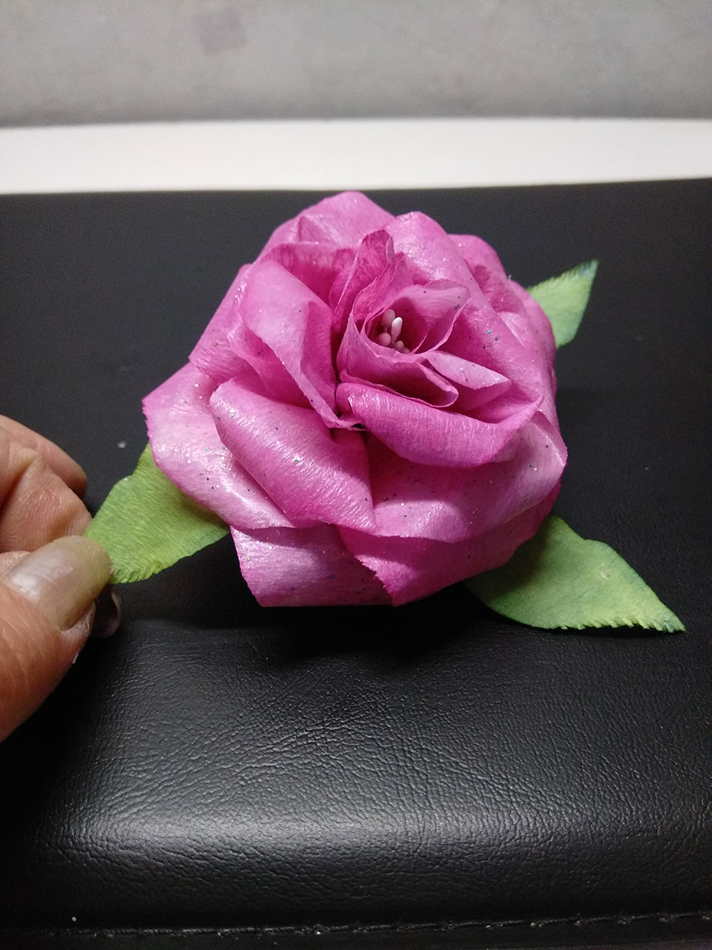 réalisation d'une fleur en filtre à café