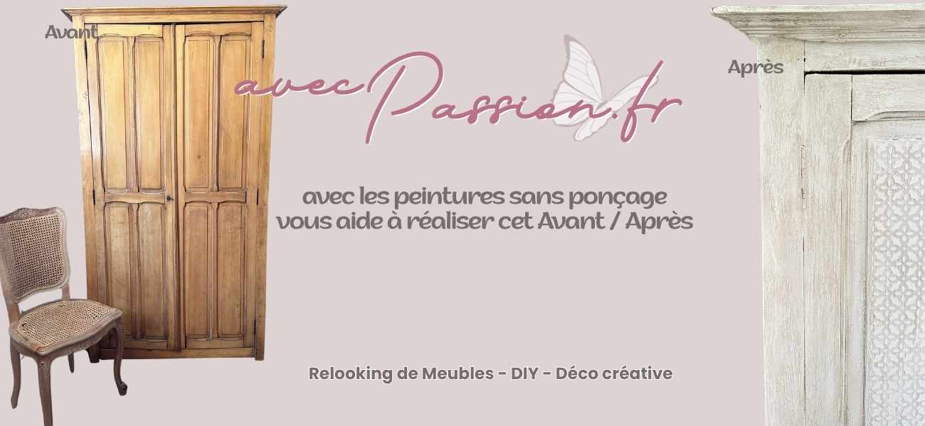 avant après meuble peint