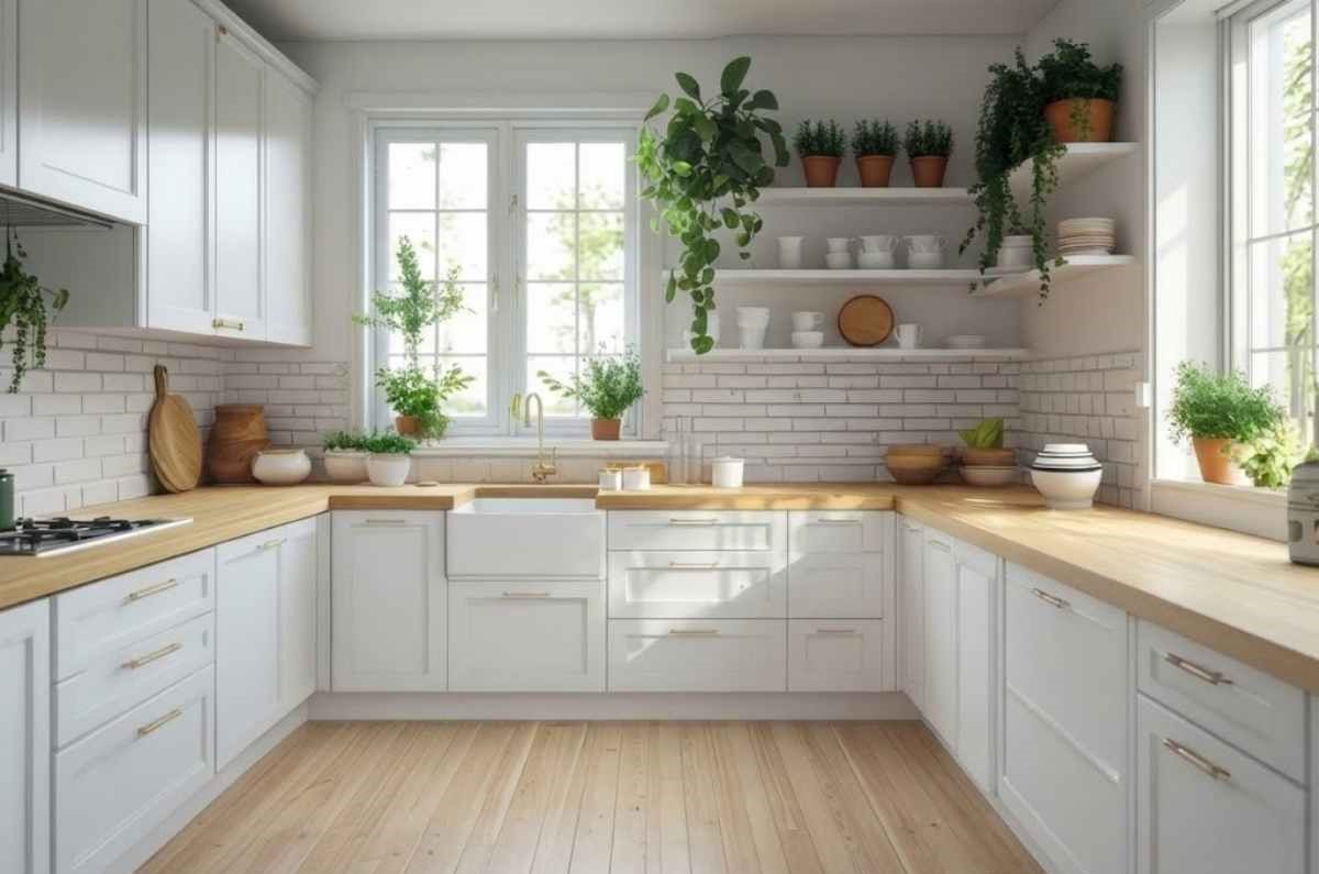 Cuisine rénovée peinture meuble