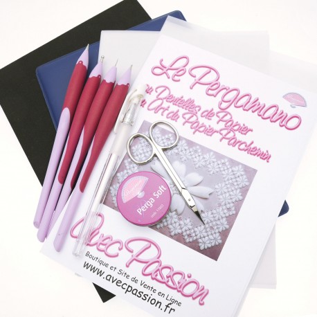 Kit débutant Pergamano avec ciseaux pour la dentelle de papier